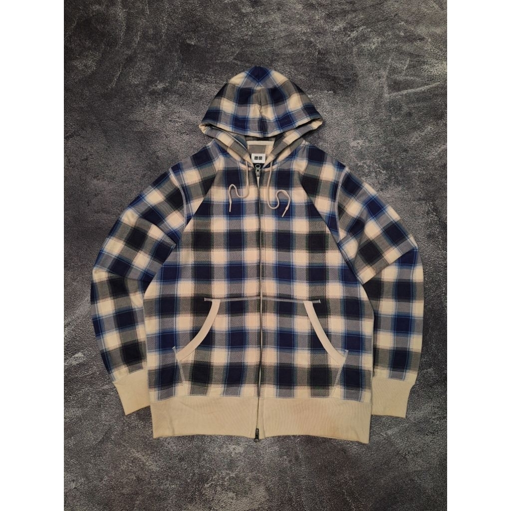 Hoodie Uniqlo Tartan Double Zipper