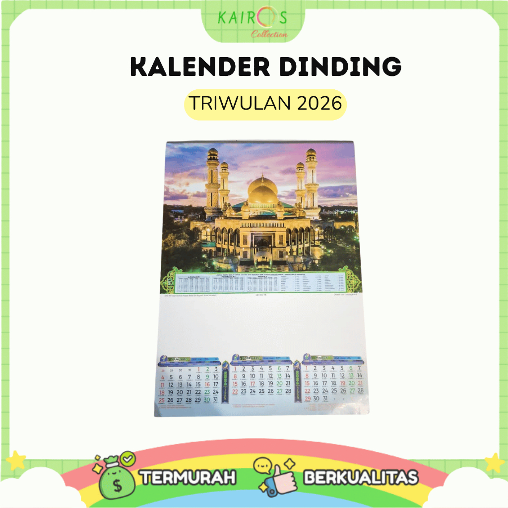 Kalender Dinding Triwulan Tahun 2026