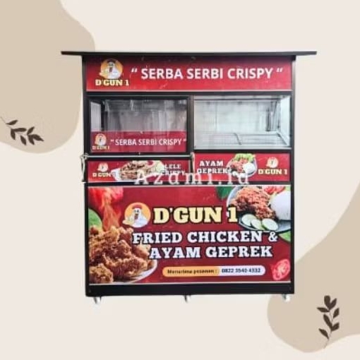 Gerobak ayam geprek / Gerobak fried chicken / Gerobak Chicken Celup Geprek