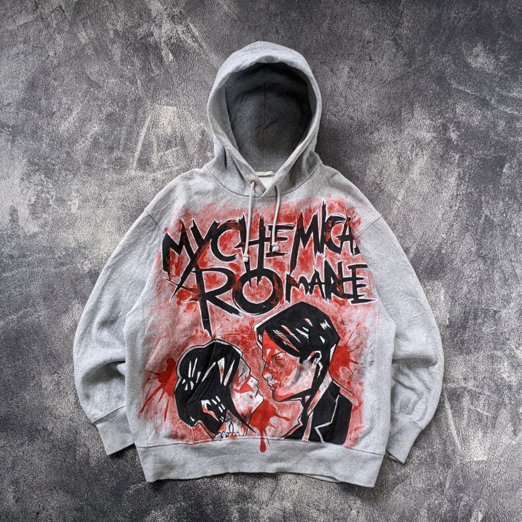 hoodie rework handpainting My Chemical Romance