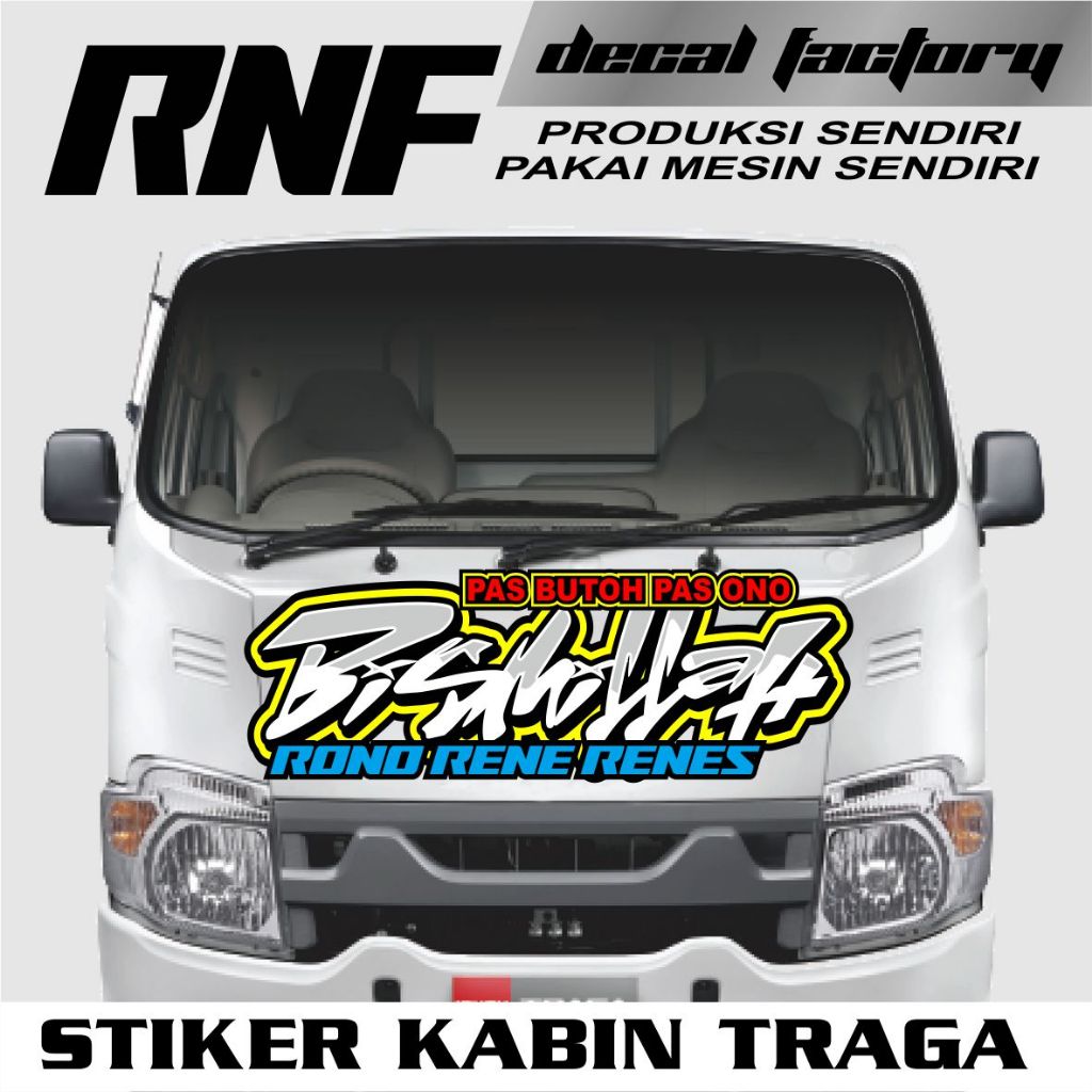 Stiker Traga Bismillah, Stiker Decal Traga