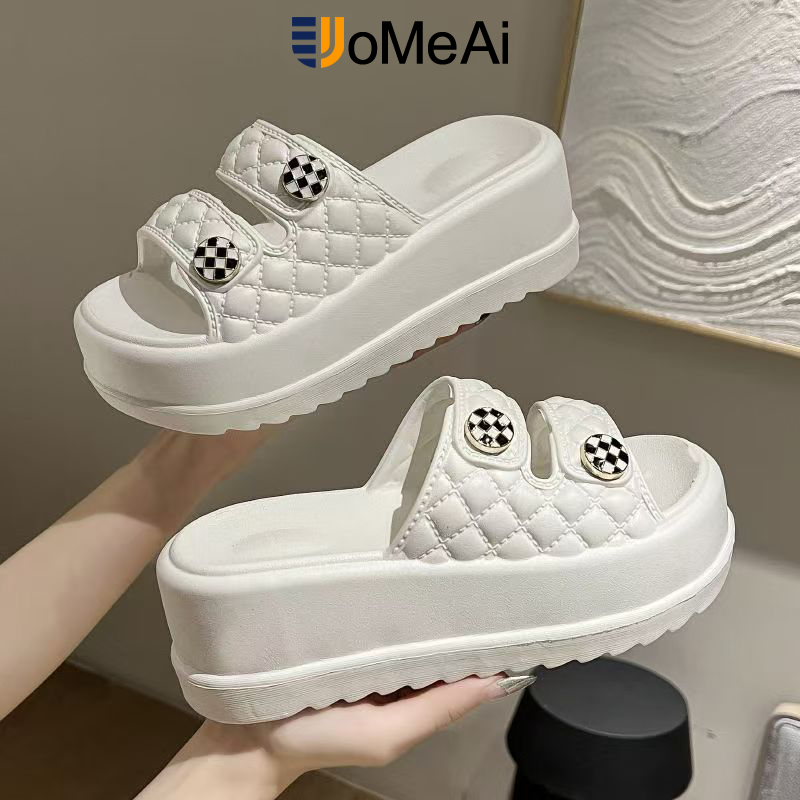 UoMeAi Sandal Wanita Korean Style Sendal Jelly Karet Empuk Cewek Sepatu Orang Tua-anak EVA Size 24-4