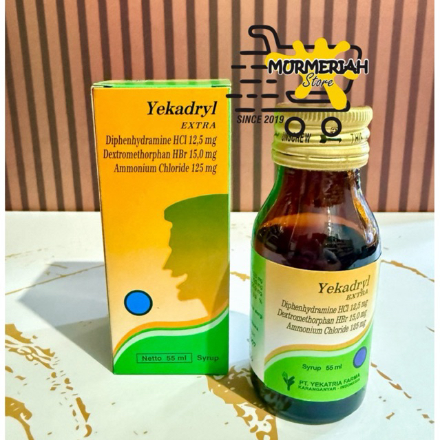 Yekadryl EXTRA syrup 55 ml - Sirup untuk meredakan batuk yang disertai alergi