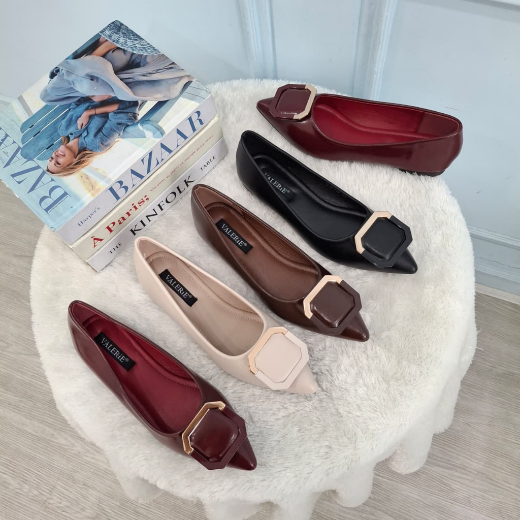 Valerie sepatu flat import bahan Dove size 35-41 V11-139