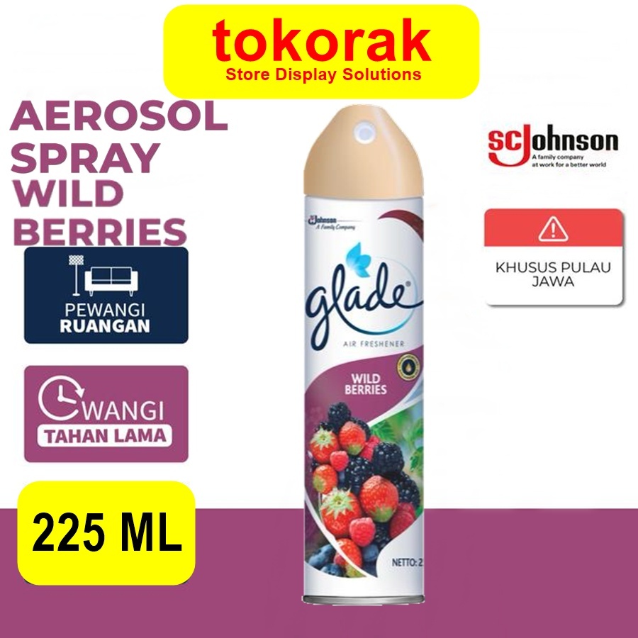 GLADE AEROSOL WILD BERRIES 225ML SPRAY GLADE PENGHARUM RUANGAN SEMPROT 225 ML