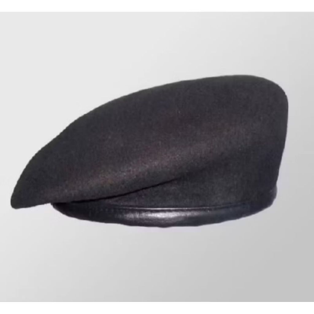 TOPI BARET LAKEN COKLAT TUA TEBAL STANDART POLRI