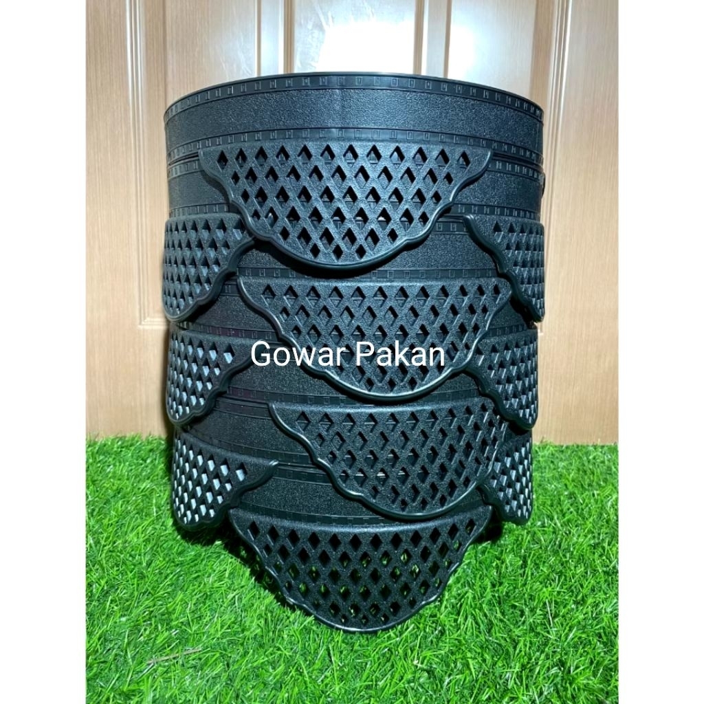 Tebok tebal Hitam Alas Wadah Sangkar Kandang Kurungan Burung Lovebird Diameter 33 Gratis pengait