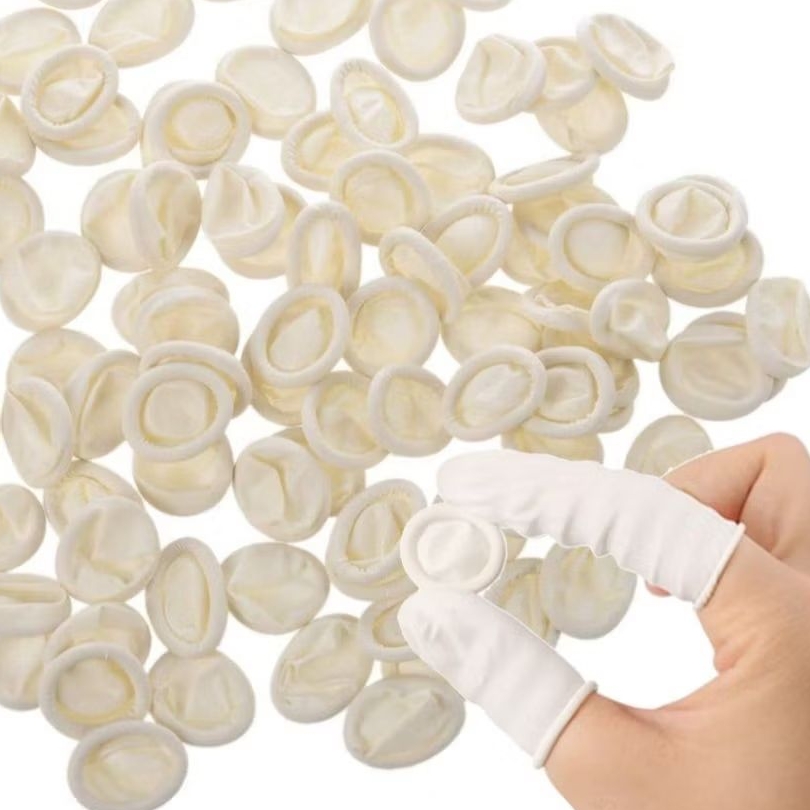 finger cots putih latex size s dan m