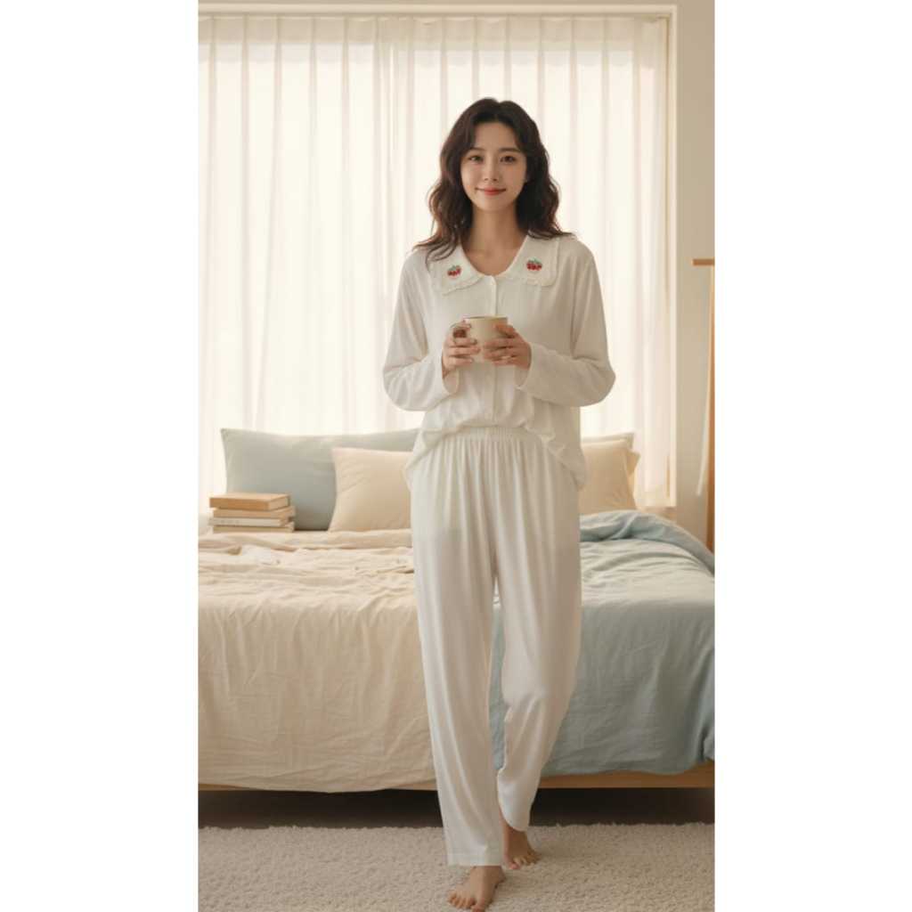 LuxeeWear — piyama wanita, piyama korea, baju tidur wanita, piyama lengan panjang, piyama premium, p