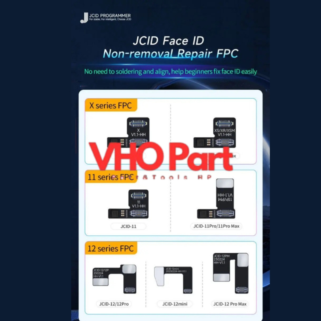 JCID FLEXIBLE TAG-ON FACE ID TAG ON REPAIR FPC X - 16 PRO MAX