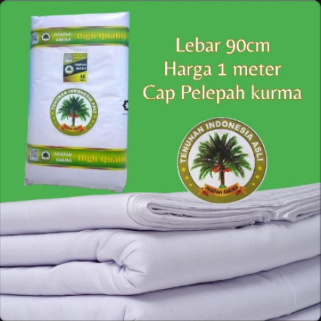 Kain kafan meteran bahan tipis - Kain kafan 1 meter Lebar 90cm - Kain kafan Pelepah Kurma 90cm - Kai