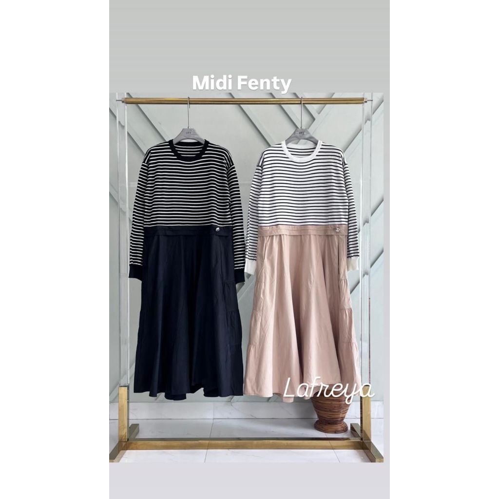 Nae Ella LFY Midi Fenty Fashion Muslim Import Premium Wanita