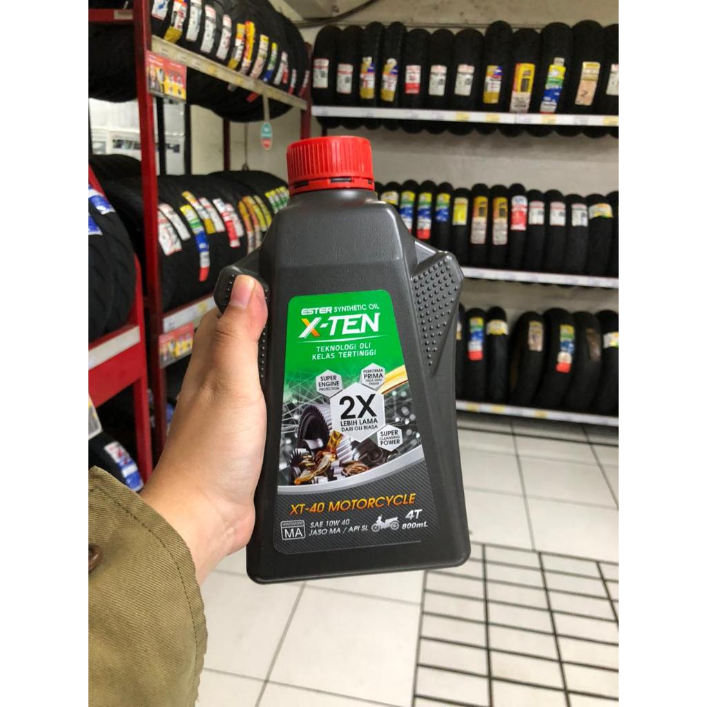 X-TEN XT-40 Motorcycle Ester Synthetic Oil 10W40 800ml – Oli Motor Manual Premium