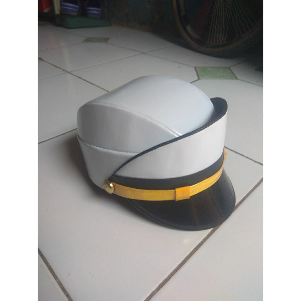 TOPI PET WANITA lis kuning tanpa emblem
