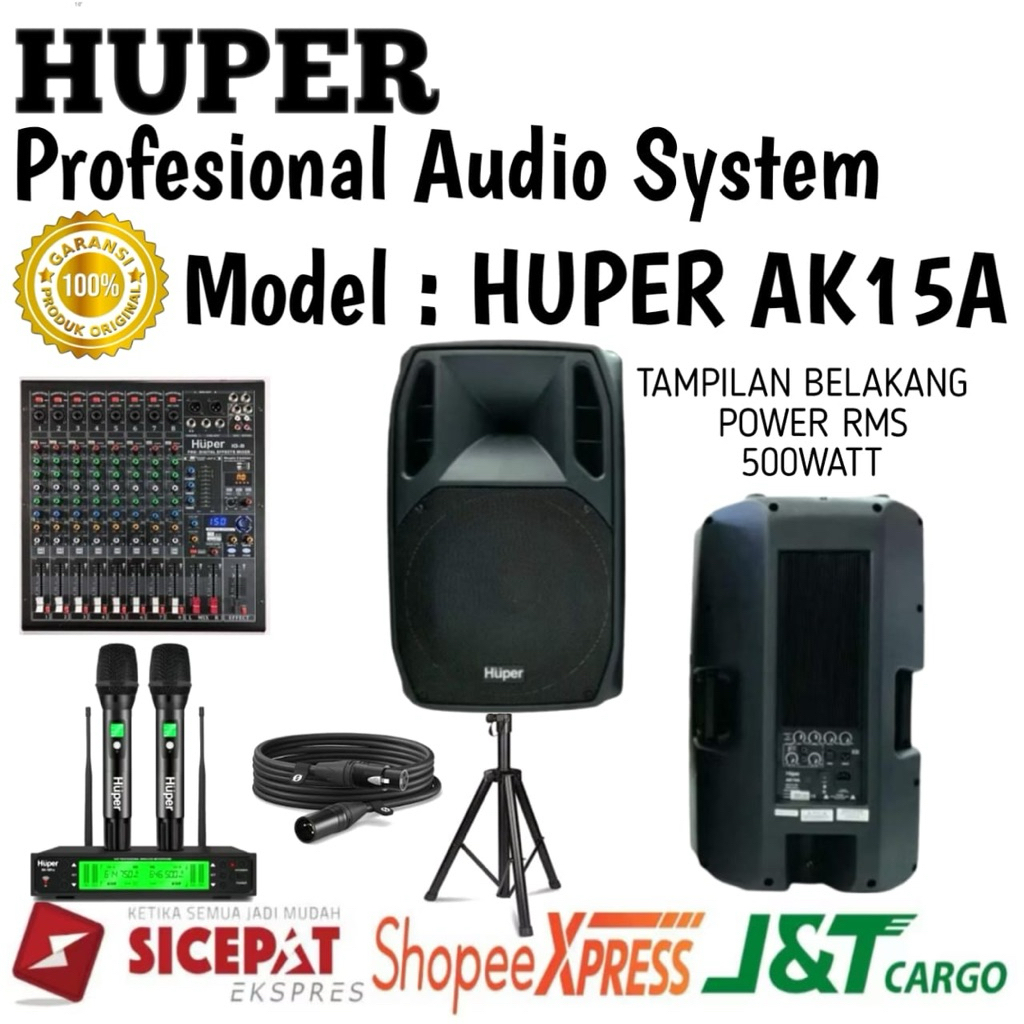 Speaker Aktif Huper Ak15a Original Speaker Aktif Huper 15inch Garansi resmi