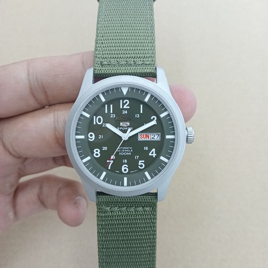 PROMO jam tangan pria Seiko 5 sport militer automatic nilon strap asiawatch02