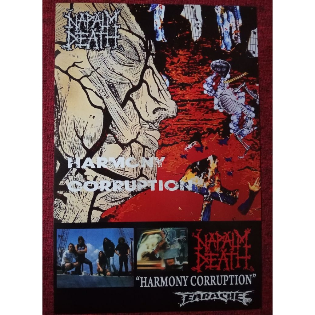 [poster band] Napalm Death Harmony Corruption