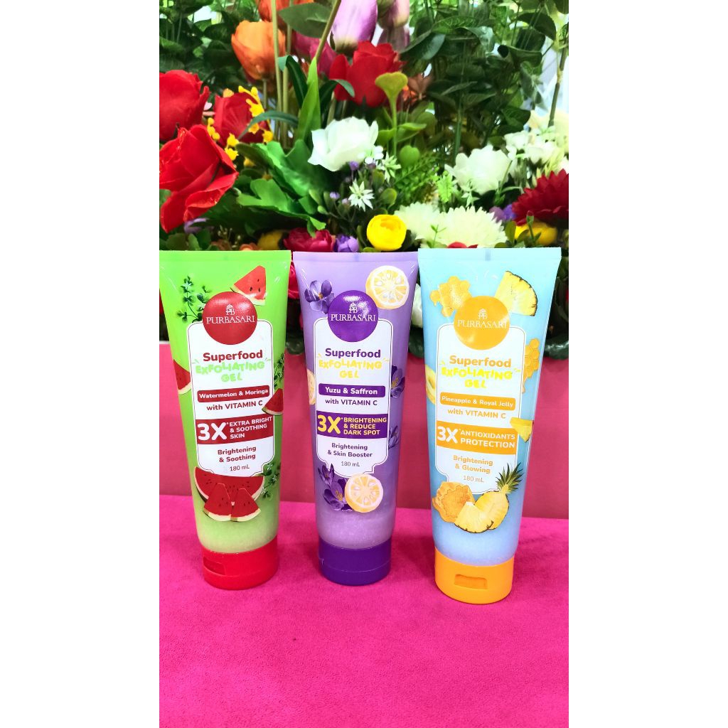PURBASARI .WatermelonMoringa,Yuzu&Saffron,PineappleRoyalJelly.BodyLotion.