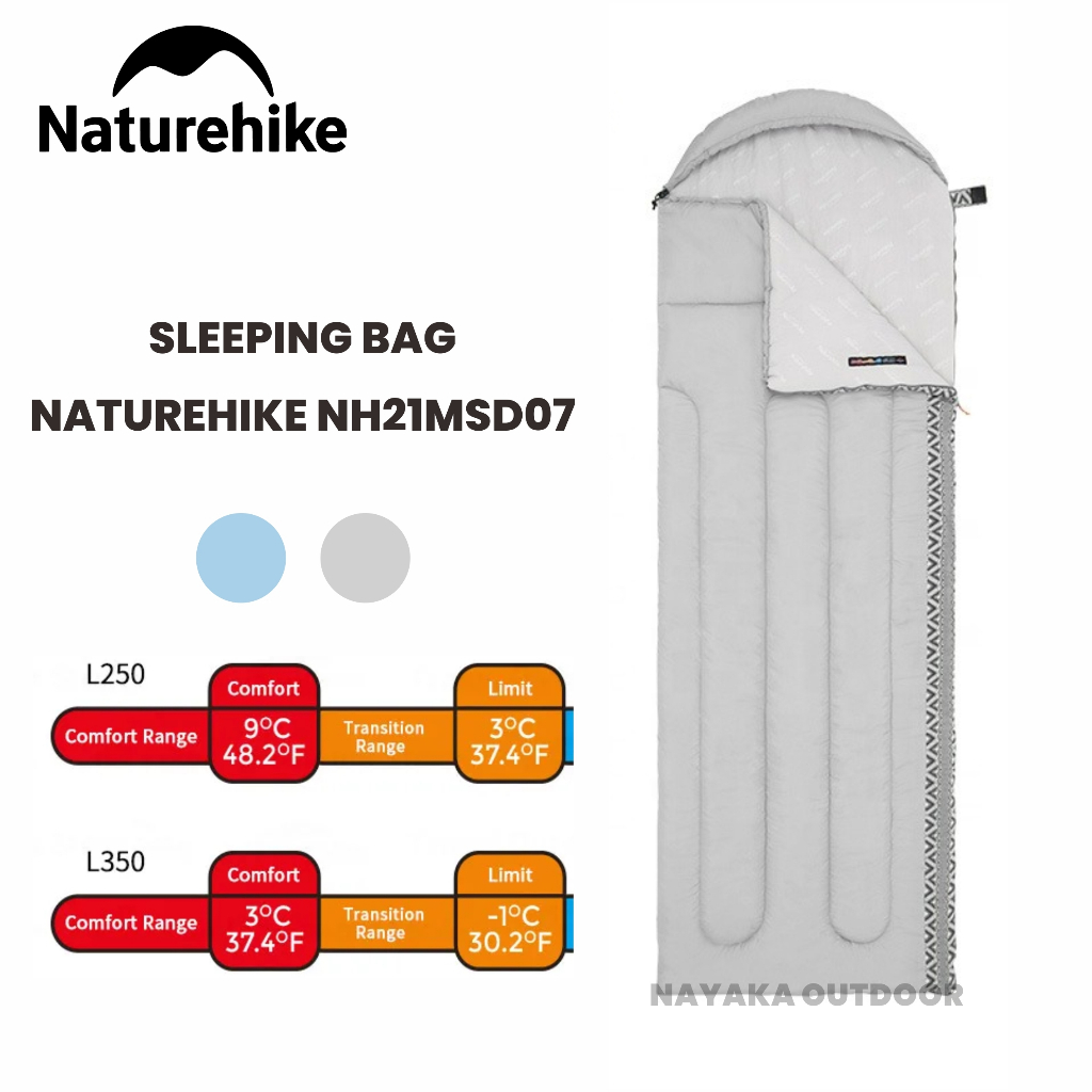 Sleeping Bag Naturehike NH21MSD07 Kantong Tidur Camping Tebal Sleping Bag Gunung Sliping SB Hangat