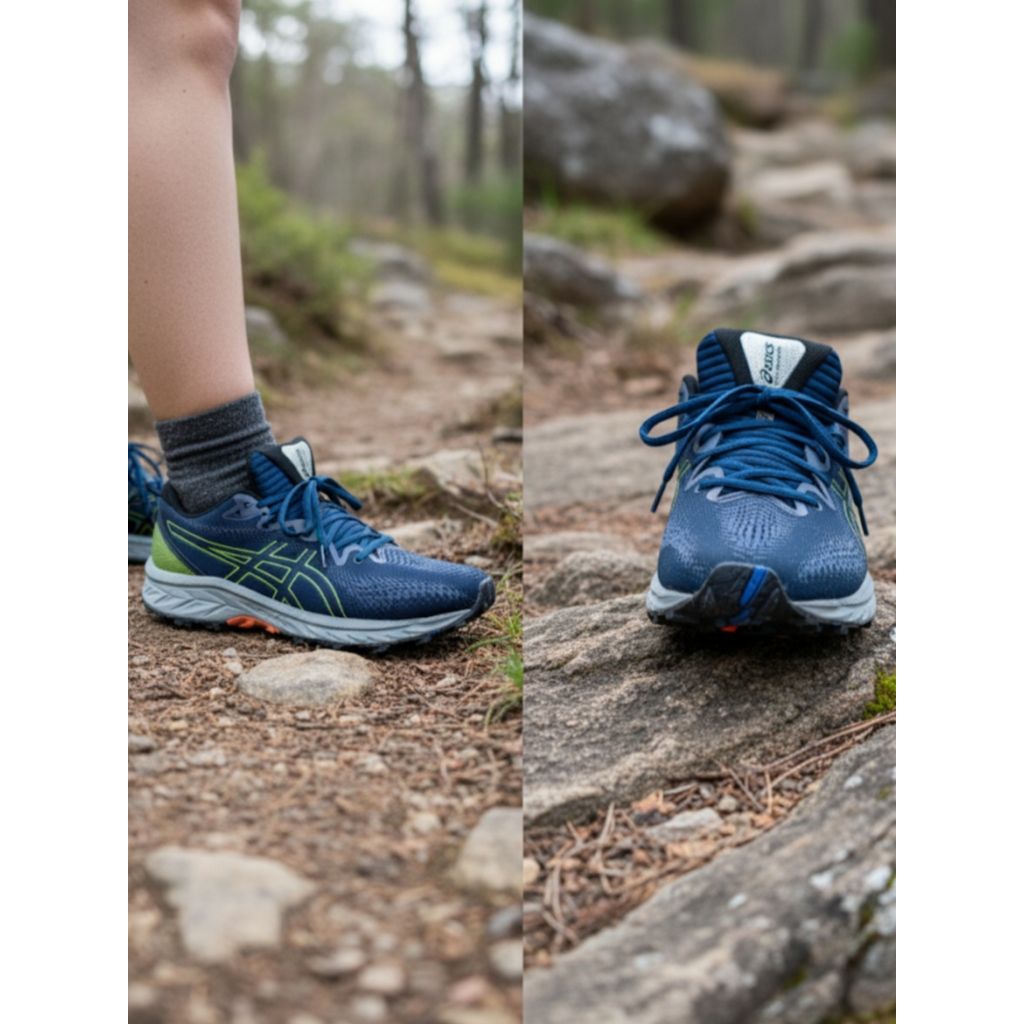 sepatu asics trail run / running trail sepatu hiking mendaki olahraga