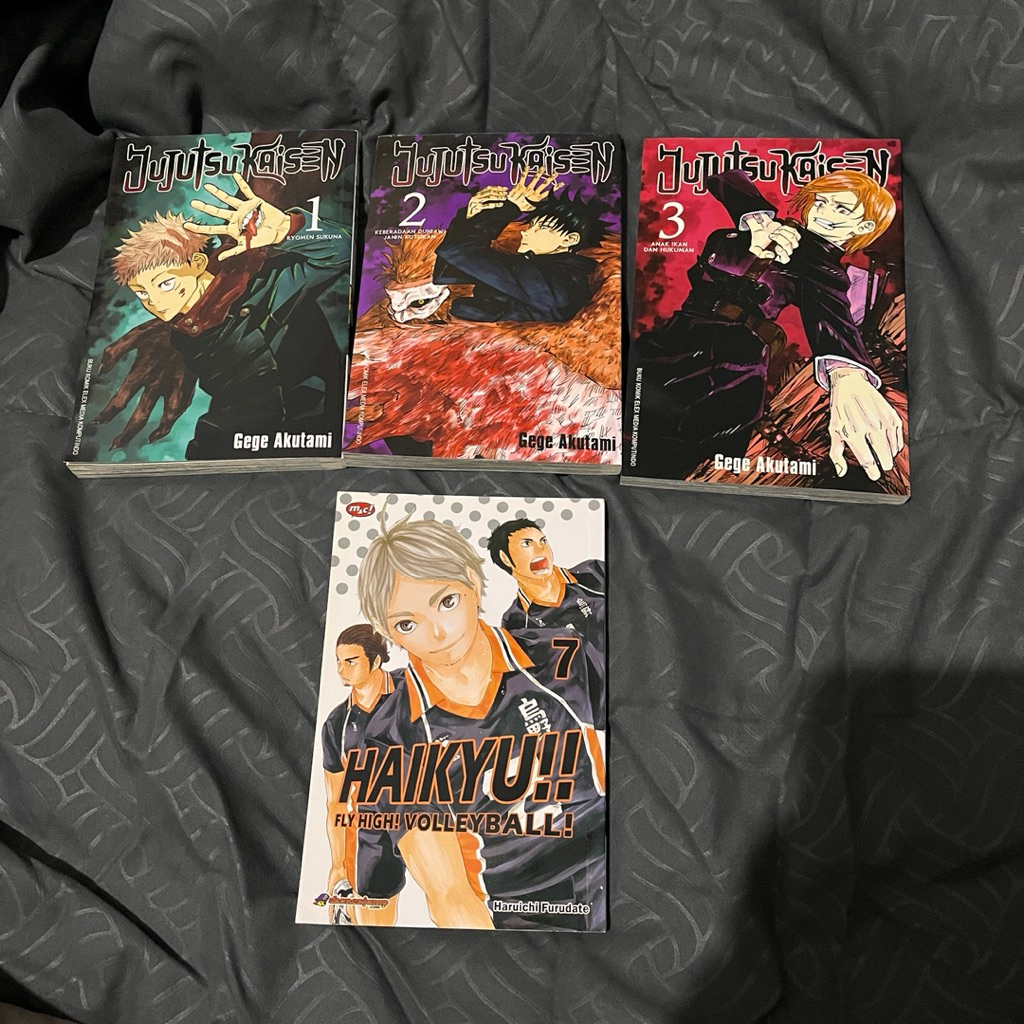 komik jujutsu kaisen indo ver vol 1,2,3 & komik haikyuu vol 7 indo