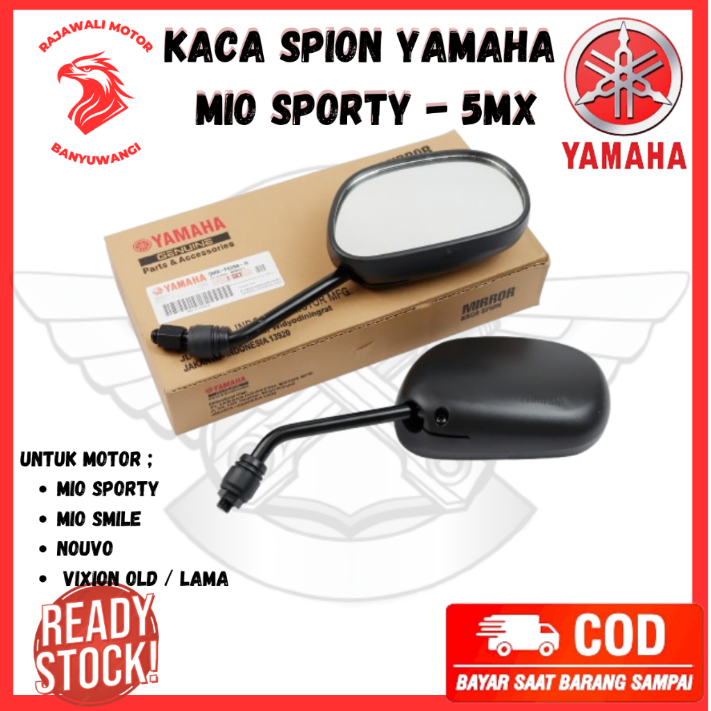 Kaca Spion Yamaha Mio Ori & Nouvo / Kaca Spion 1 Set Yamaha Mio Sporty / Smile / Vixion Old ORIGINAL