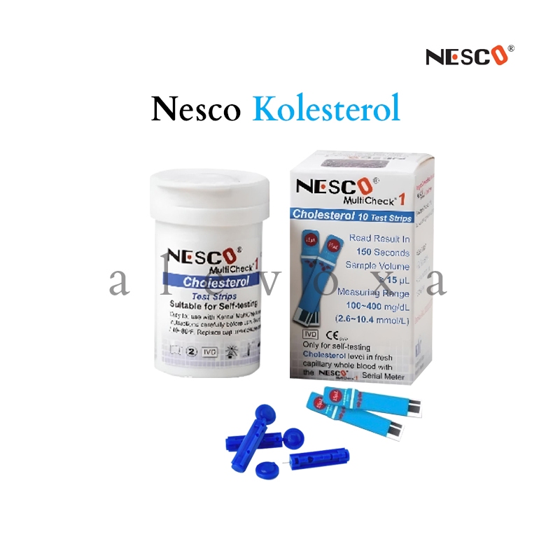 Nesco Multicheck 3in1 Strip Refill Tes Kolesterol Cholestrol Bonus Lancet