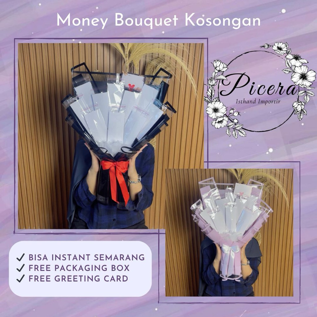 [READY BISA INSTANT SEMARANG] TERMURAH SIZE BESAR JUMBO Money Bouquet Kosongan Isi 5 Slot / 10 Slot 