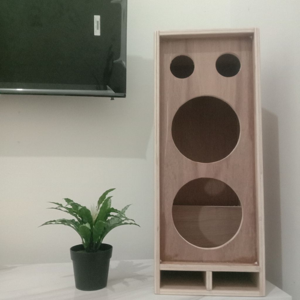 Box Speaker 10 inch Double + 2 Lubang Tweeter