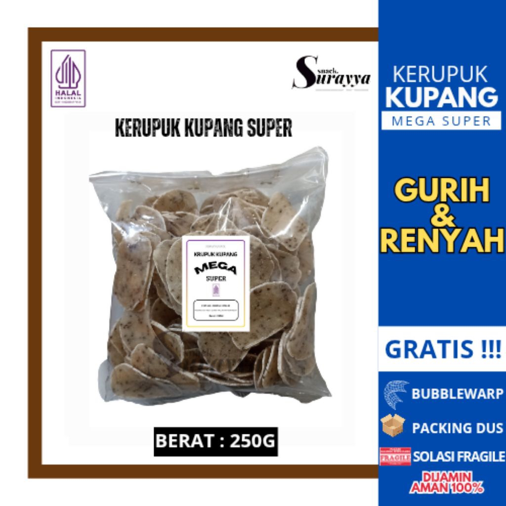 Promo kerupuk kupang mentah 250g kerupuk kupang murah