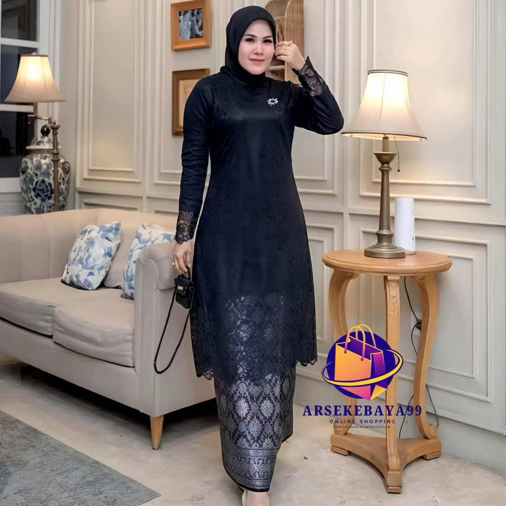 Setelan Kebaya Brokat/Kebaya Set Rok Songket/Kebaya Tunik Brokat/Kebaya Kurung/Baju Kurung/Kebaya ju