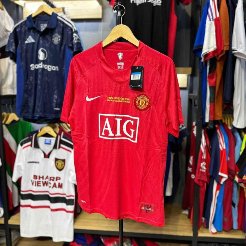 BINTANG JERSEY | RETRO Baju bola MU h0me Final UCL 2008