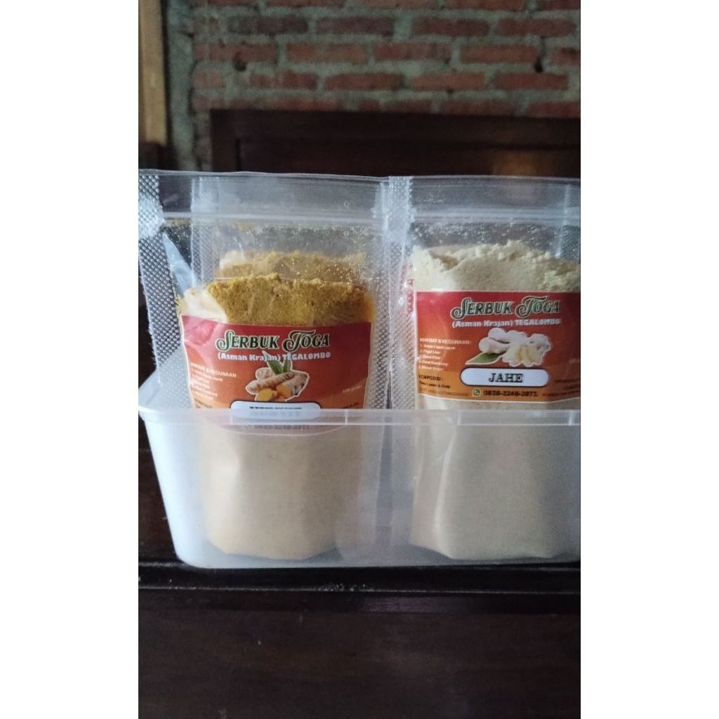 Serbuk Toga jamu kunyit/jahe/temulawak