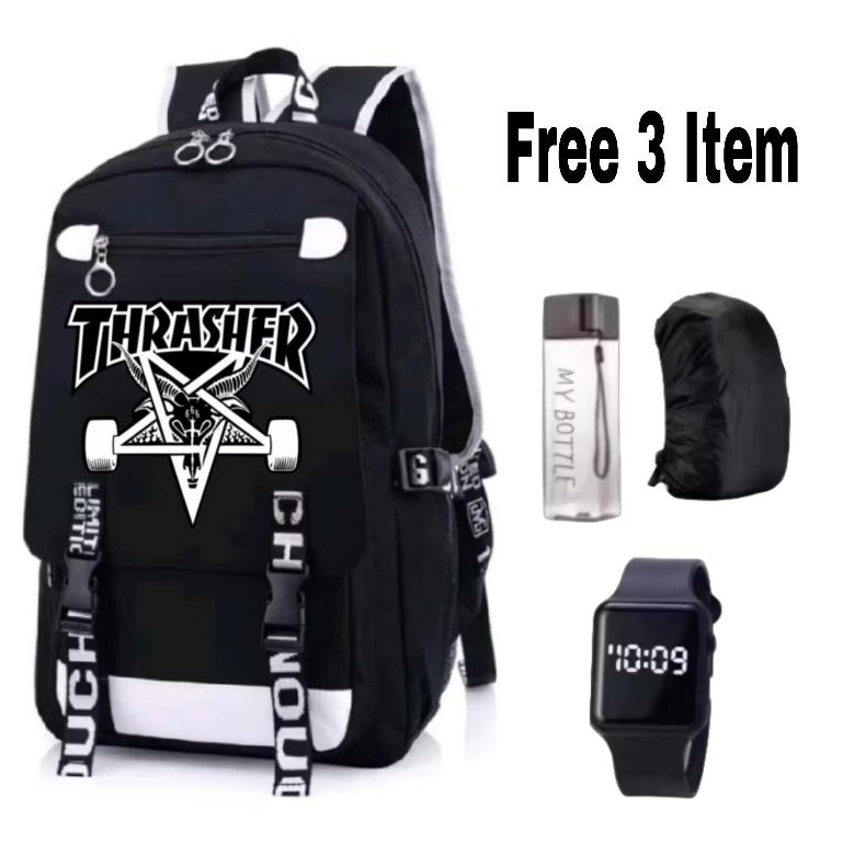 tas sekolah thrasher-tas ransel thrasher-tas anak cowok thrasher