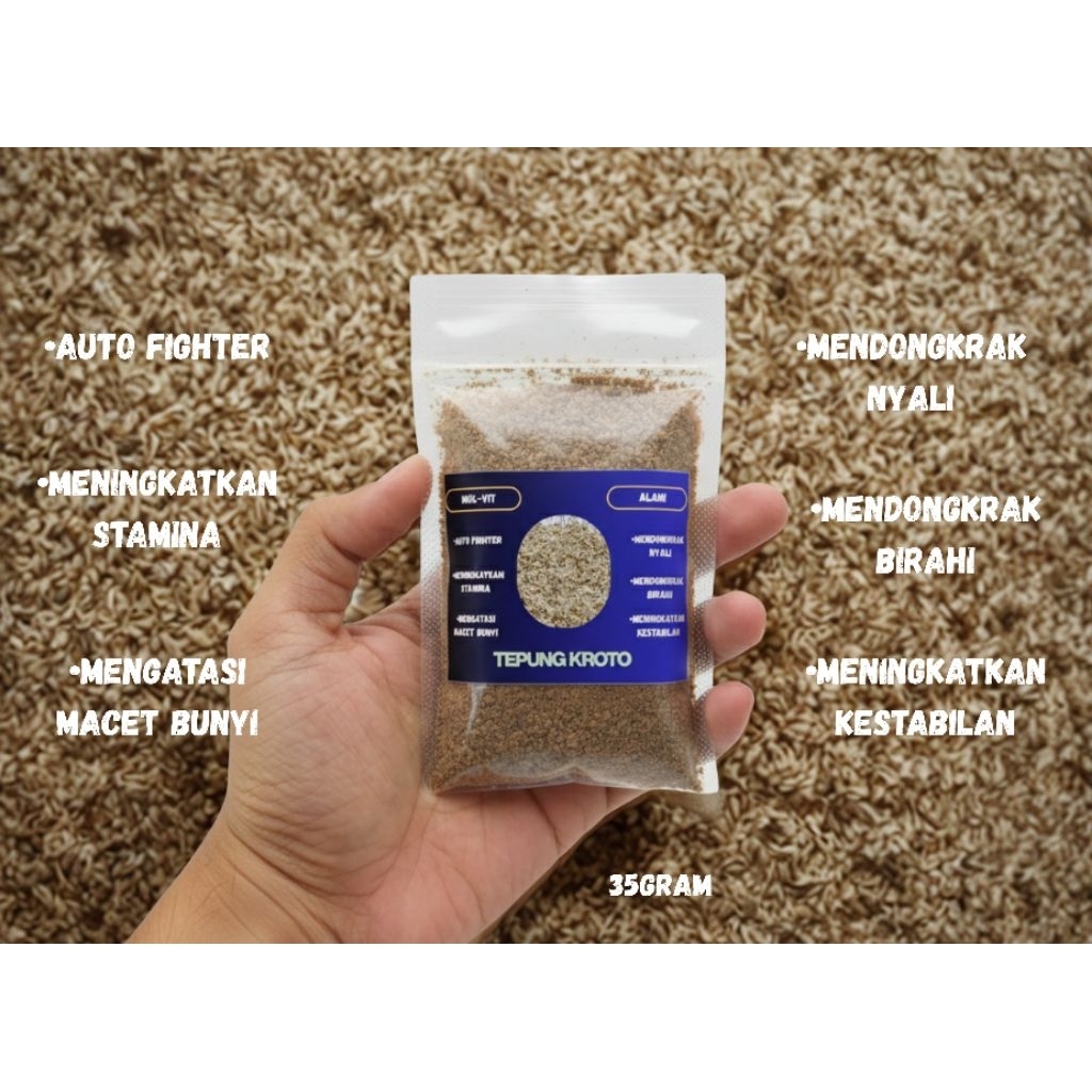 TEPUNG KROTO ASLI 35GRAM UNTUK MENDONGKRAK EMOSI NYALI