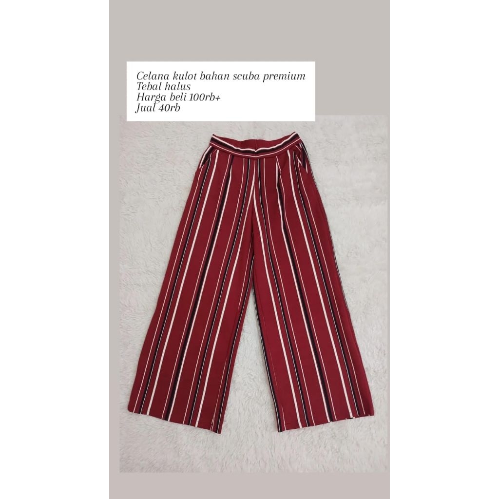 preloved celana kulot scuba premium