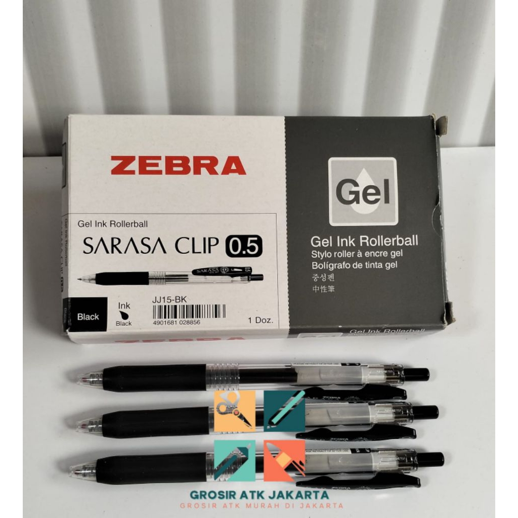 PULPEN ZEBRA SARASA CLIP GEL 0,5/PULPEN ZEBRA/ZEBRA SARASA/HARGA 1 PCS