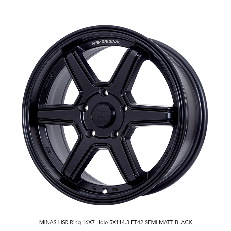 VELG MOBIL R16 MINAS HSR | ERTIGA XL7 INNOVA XPANDER RING 16 BLACK - HSR ORIGINAL