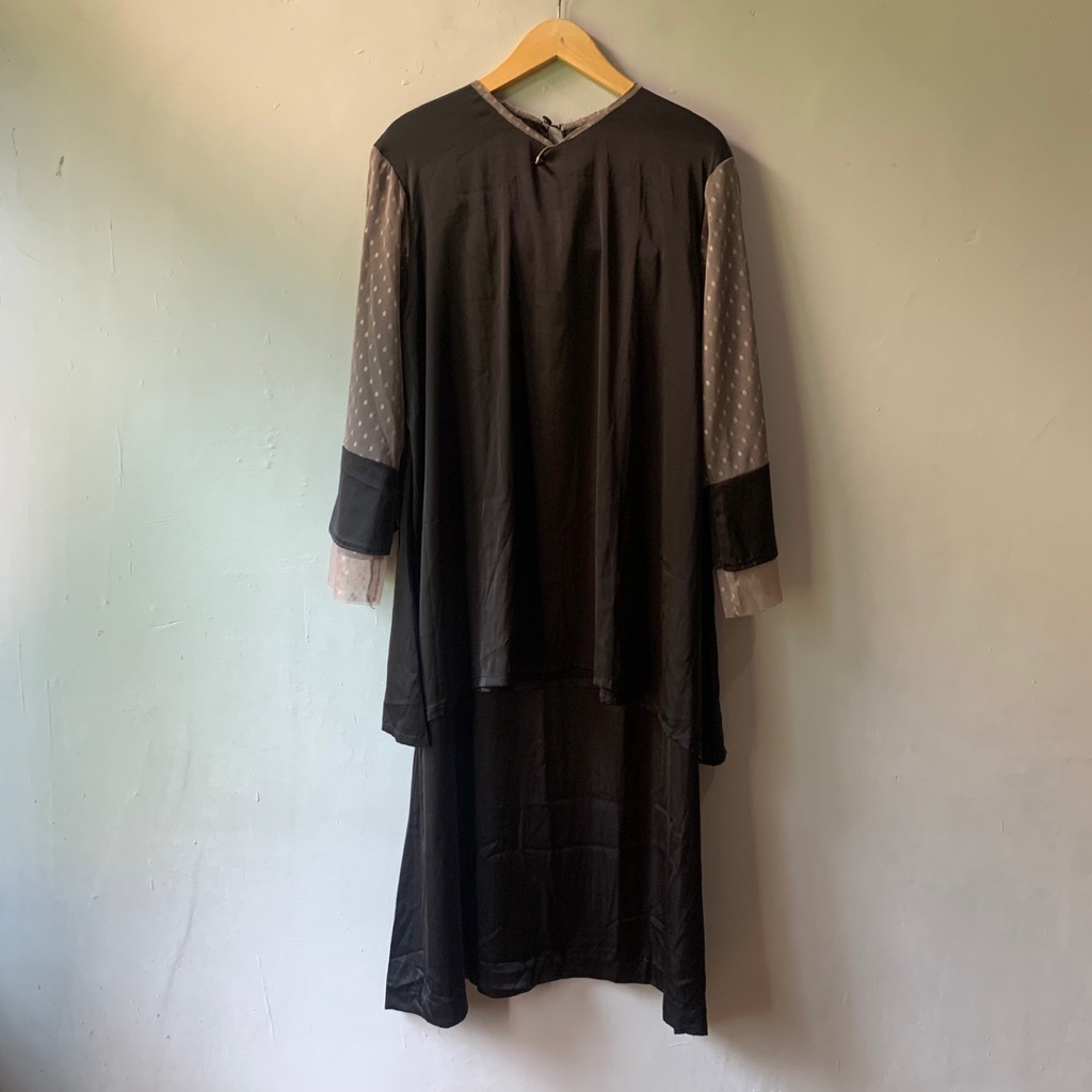 PL one set rok satin premium hitam