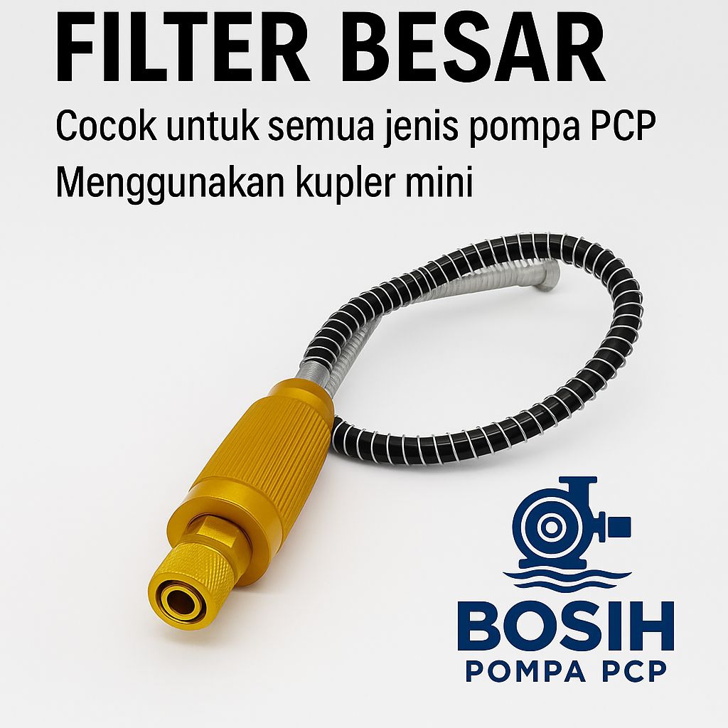 Selang Pompa PCP Filter Besar Universal - Aksesoris Pompa Udara Tekanan Tinggi 6000 PSI