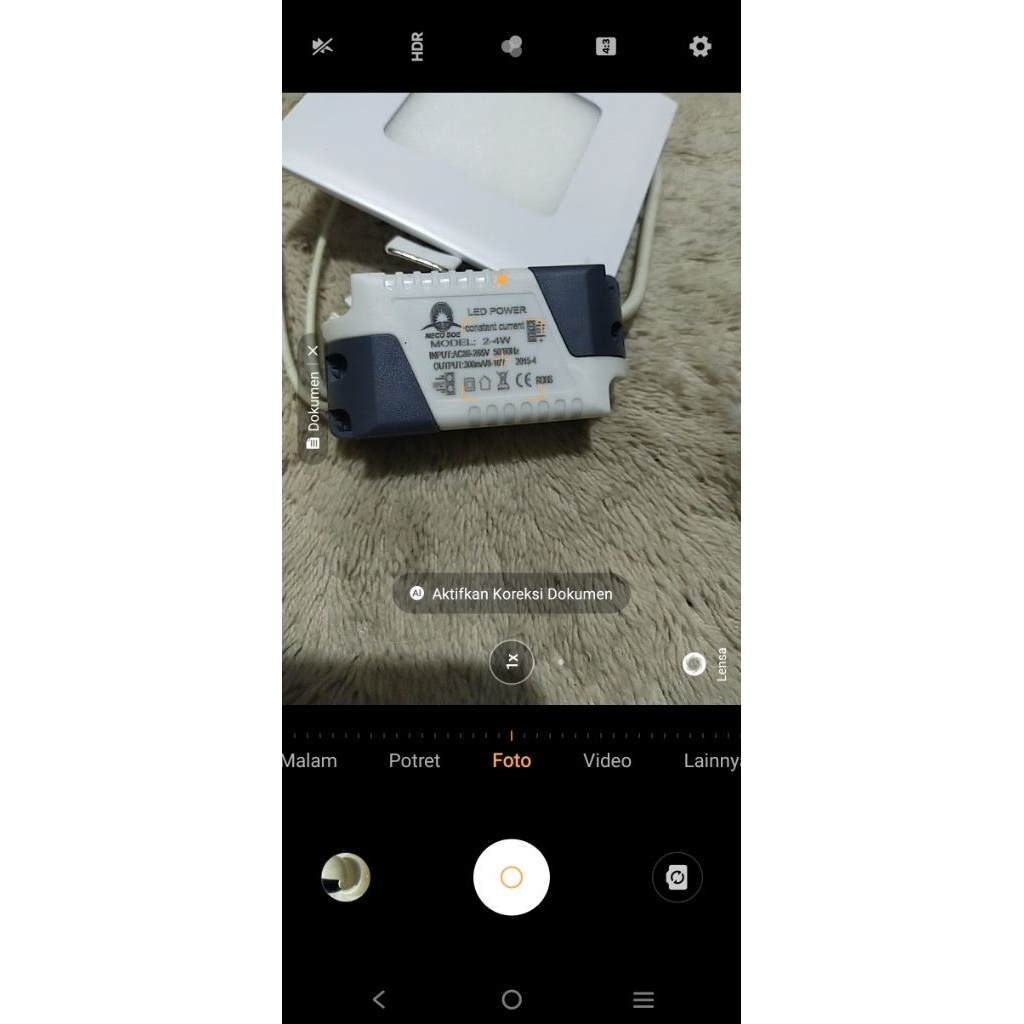 Lampu downlight panel