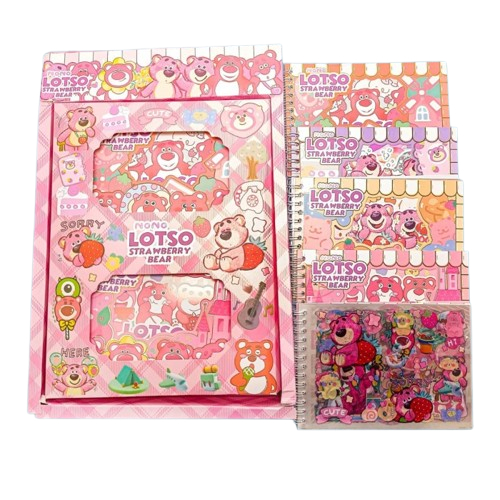 Sticker Buku Karakter / Stiker Binder Anti Air / Aesthetic Sticker Book Buku Binder Set