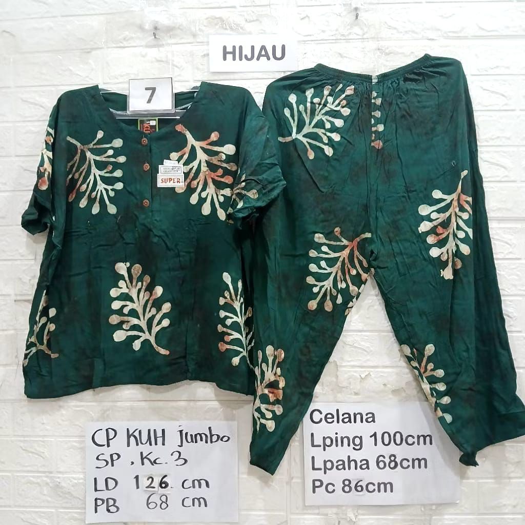 Baju Setelan Kulot Wanita Jumbo Ld 130 Kencana Ungu Premium Asli Kekinian Murah Setelan Daster Celan