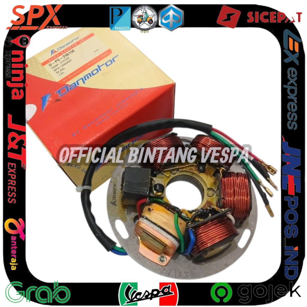 Spul CDI komplit Danmotor vespa px excel pxe strada spartan merk danmotor