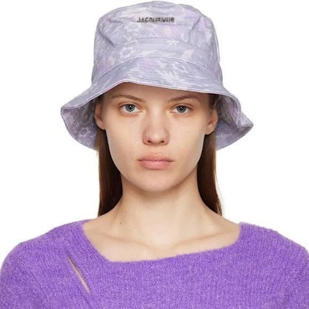 Jacquemus Bucket Hat in Lilac Purple Flower
