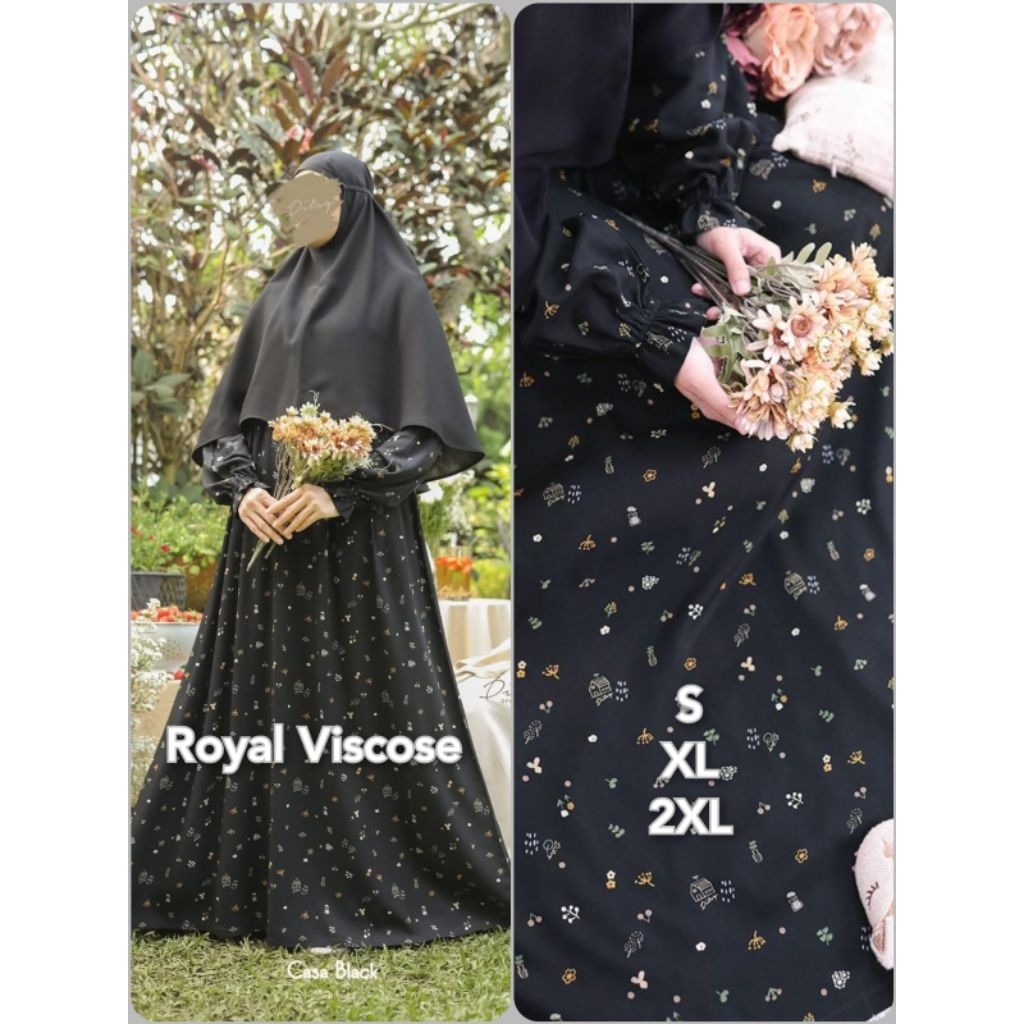 DITSY NIGHTGOWN CASA BLACK EDISI AGUSTUS 2025 BAHAN ROYAL VISCOSE