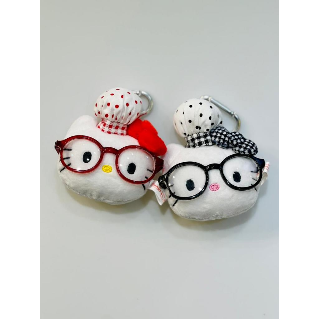 Hello Kitty Glasses Plush Bagcharm | Keychain Hello Kitty Glasses Plush | Gantungan Kunci hello Kitt