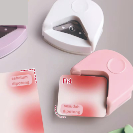 Round Corner Cutter – Pemotong Sudut Kertas & Plastik | Corner Puncher Pembulat Ujung Kertas Scrapbo