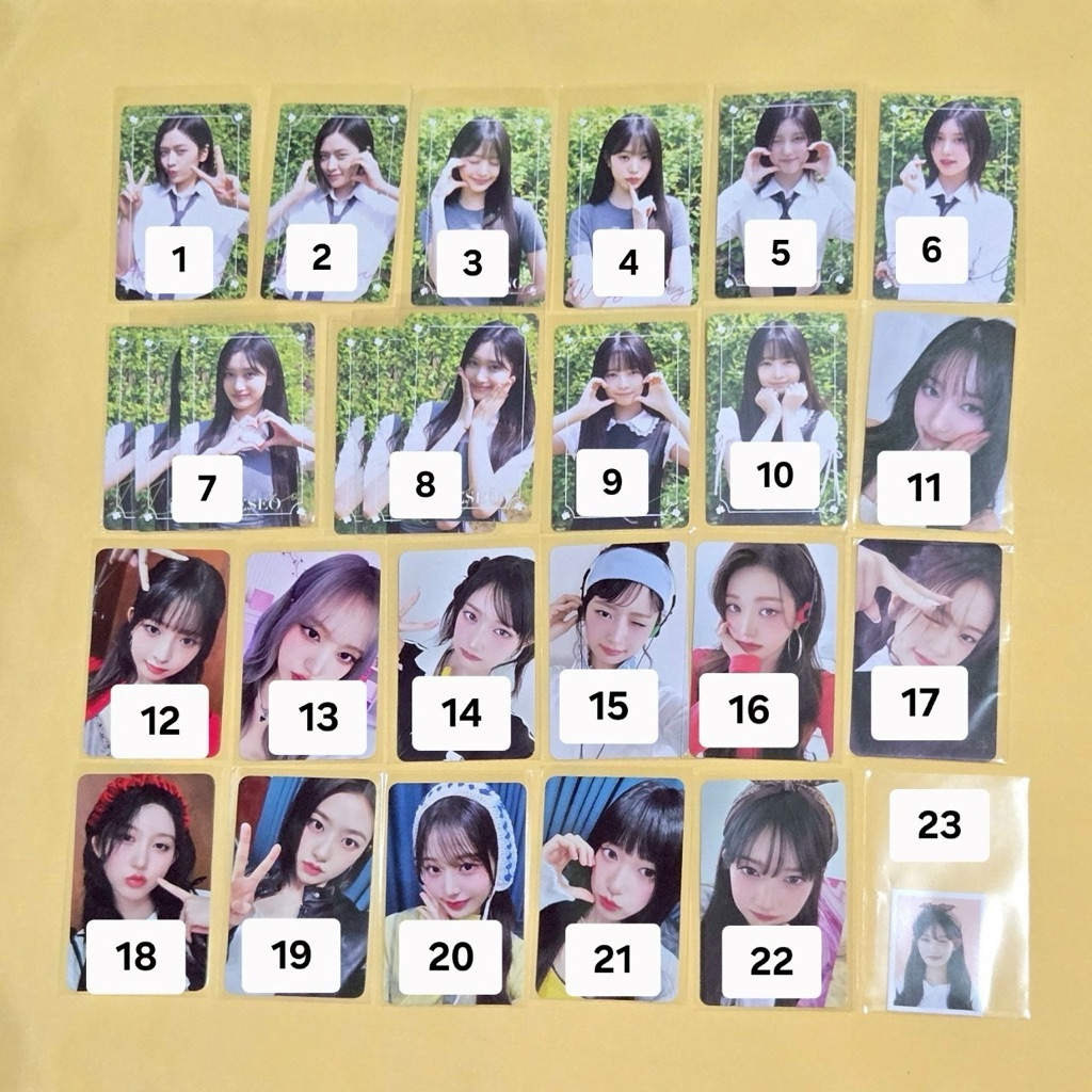 [READY STOCK] PC PHOTOCARD IVE JANG WONYOUNG LIZ LEESEO GAEUL AHN YUJIN REI DICON SG SEASON'S GREETI