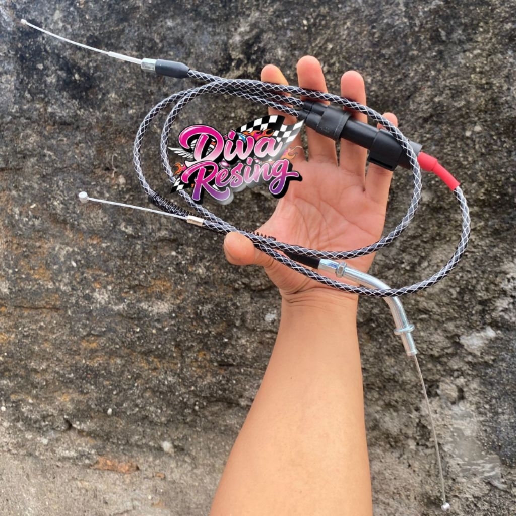 Kabel gas spontan rx king 2 cabang full karbon pnp rx king untuk gas spontan